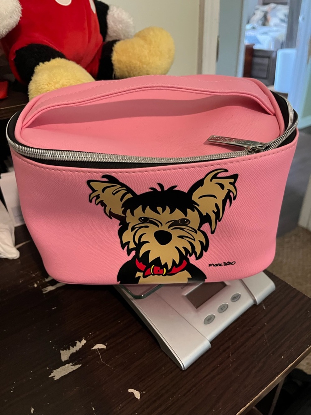 Marc tetro Cosmetic Travel Case - Pink Dog Print